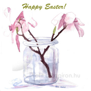Happy Easter! watercolour 21x21cm