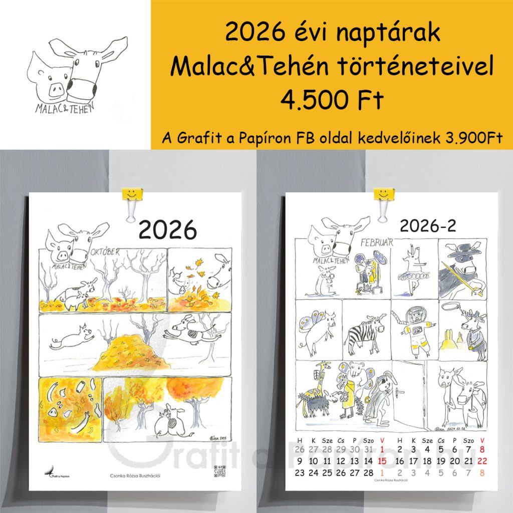 2026 Naptár Malac és Tehén
