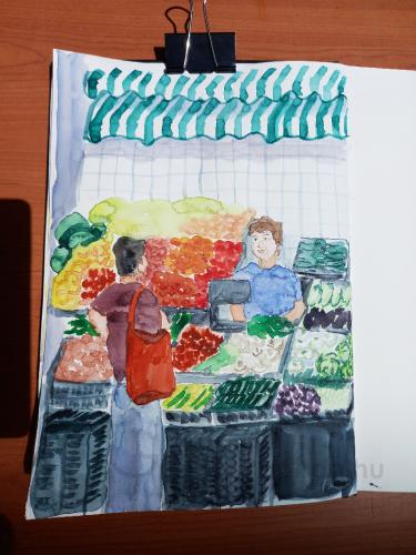 A helyi piacon - Itt nálunk
