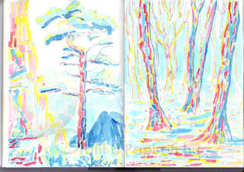 Colourfool Landscapes, watercolour